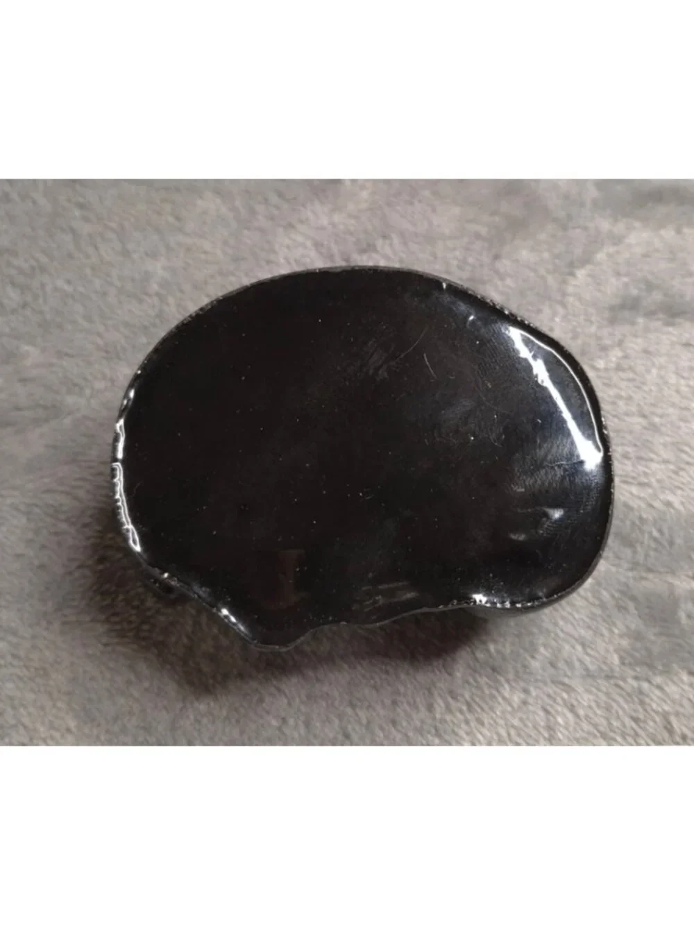 Handmade Resin Sleeping Black Dog Small Figurine 3 in long Gift Dog Lover